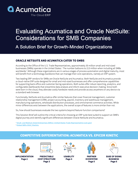 Evaluating Acumatica and Oracle NetSuite Considerations for SMB Companies 