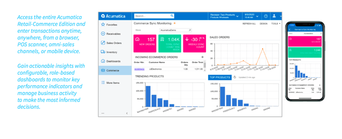 Access the entire Acumatica Retail-Commerce Edition