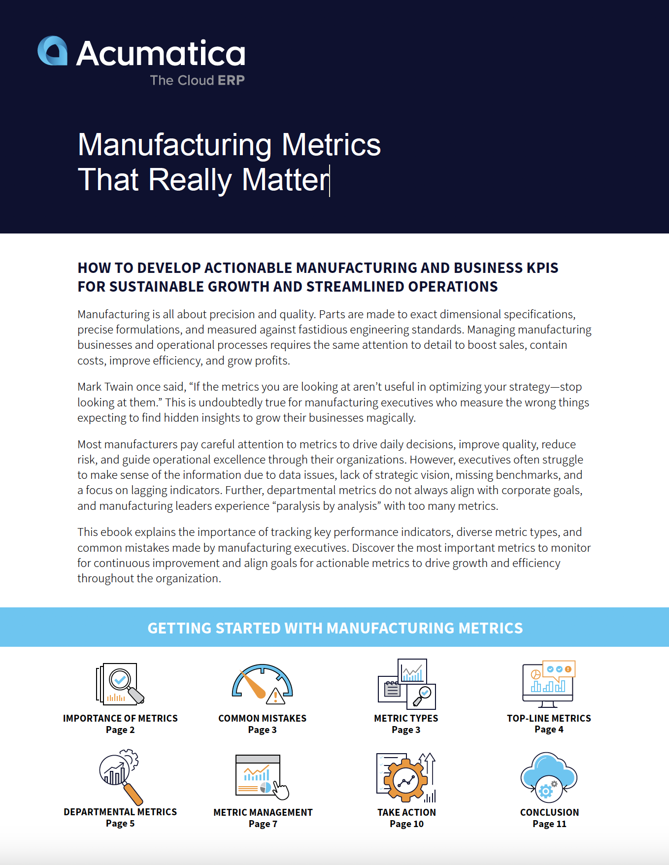 Manufacturing Metrics That Really Matter