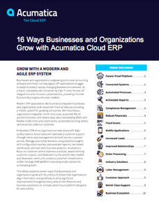 Organizations Grow with Acumatica Cloud ERP