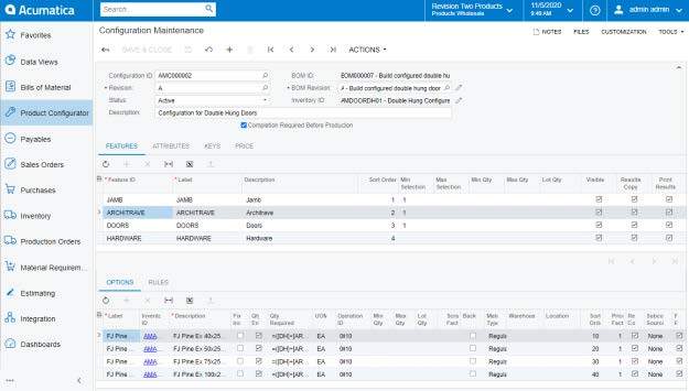 Product_Configurator Dashboard