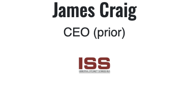 James Craig CEO (prior) ISS