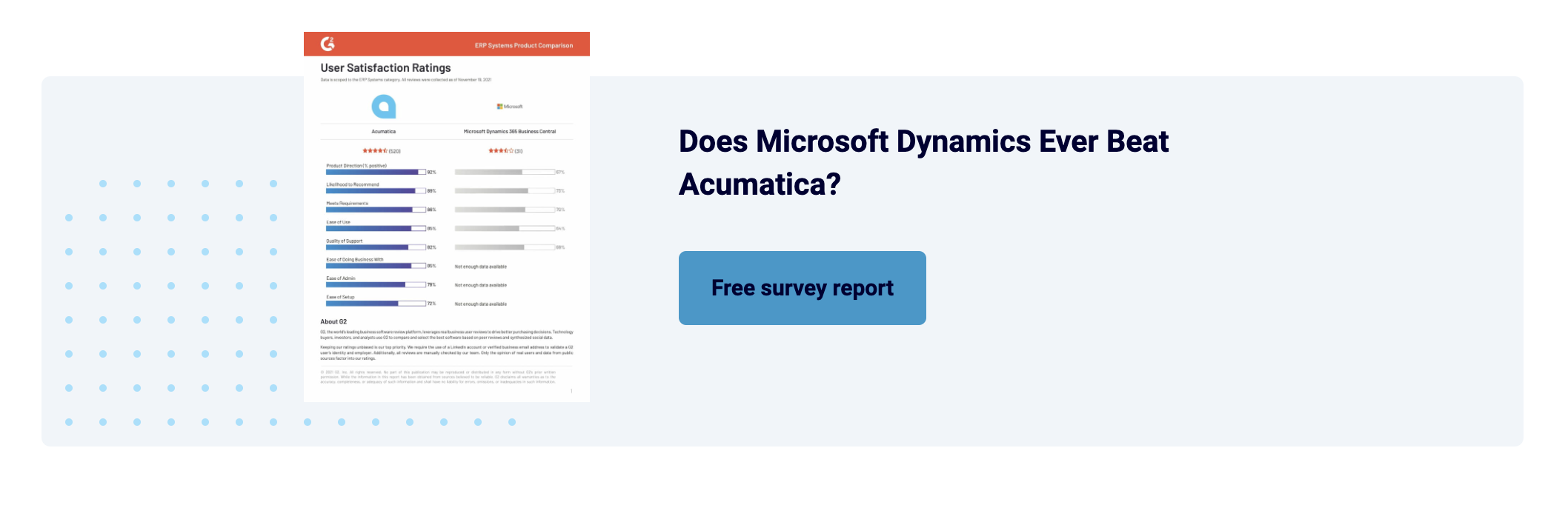 Does Microsoft Dynamics Ever Beat Acumatica? Free survey report