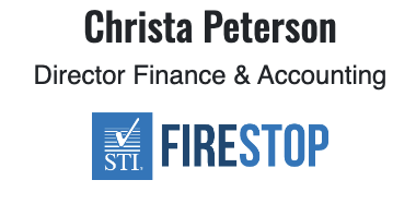 Christa Peterson Director Finance & Accounting