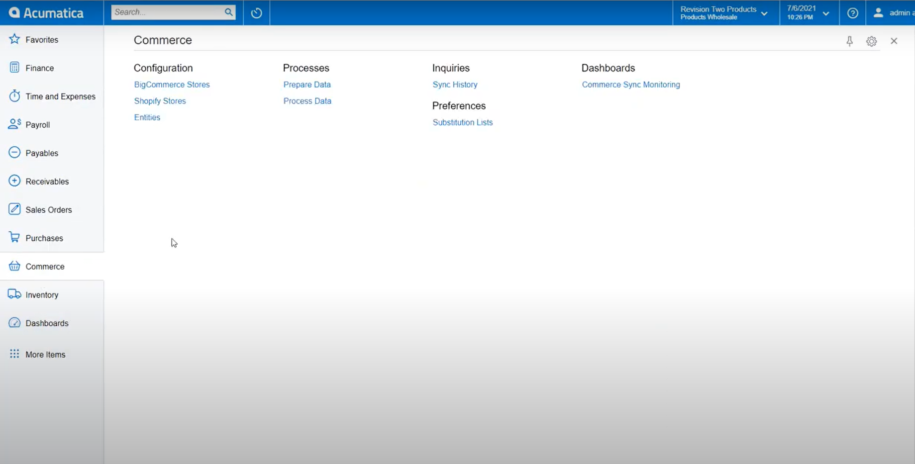 Acumatica BigCommerce