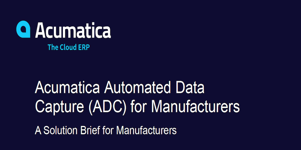Acumatica Automated Data Capture for Manufacturers
