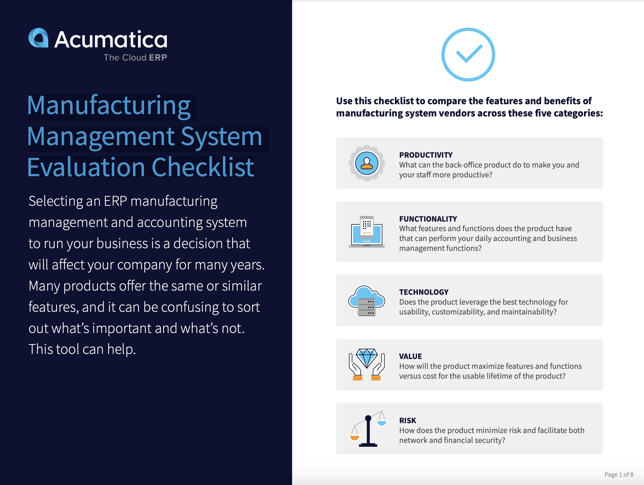 Evaluation Checklist Manufacturing Management System 