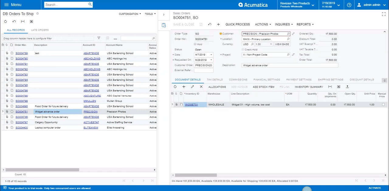 How To Use Acumatica Conditional Formatting & Side Panel Video Tutorial