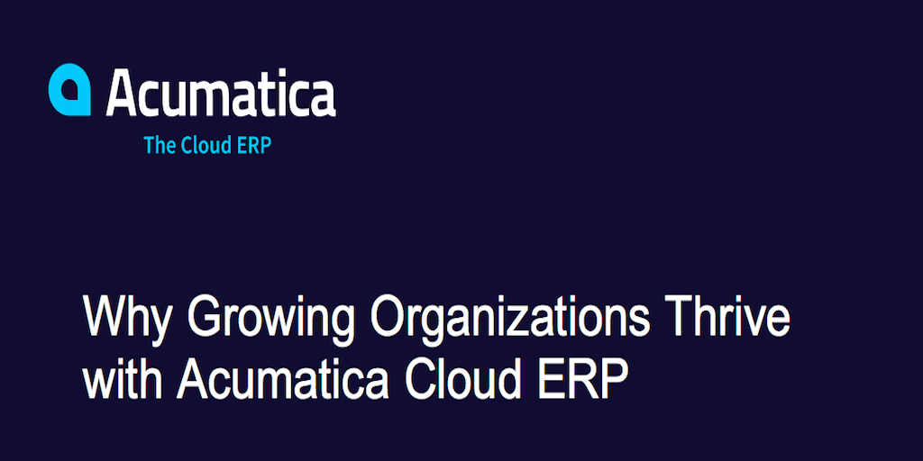 Grow Your Business with Aqurus Solutions & Acumatica ERP