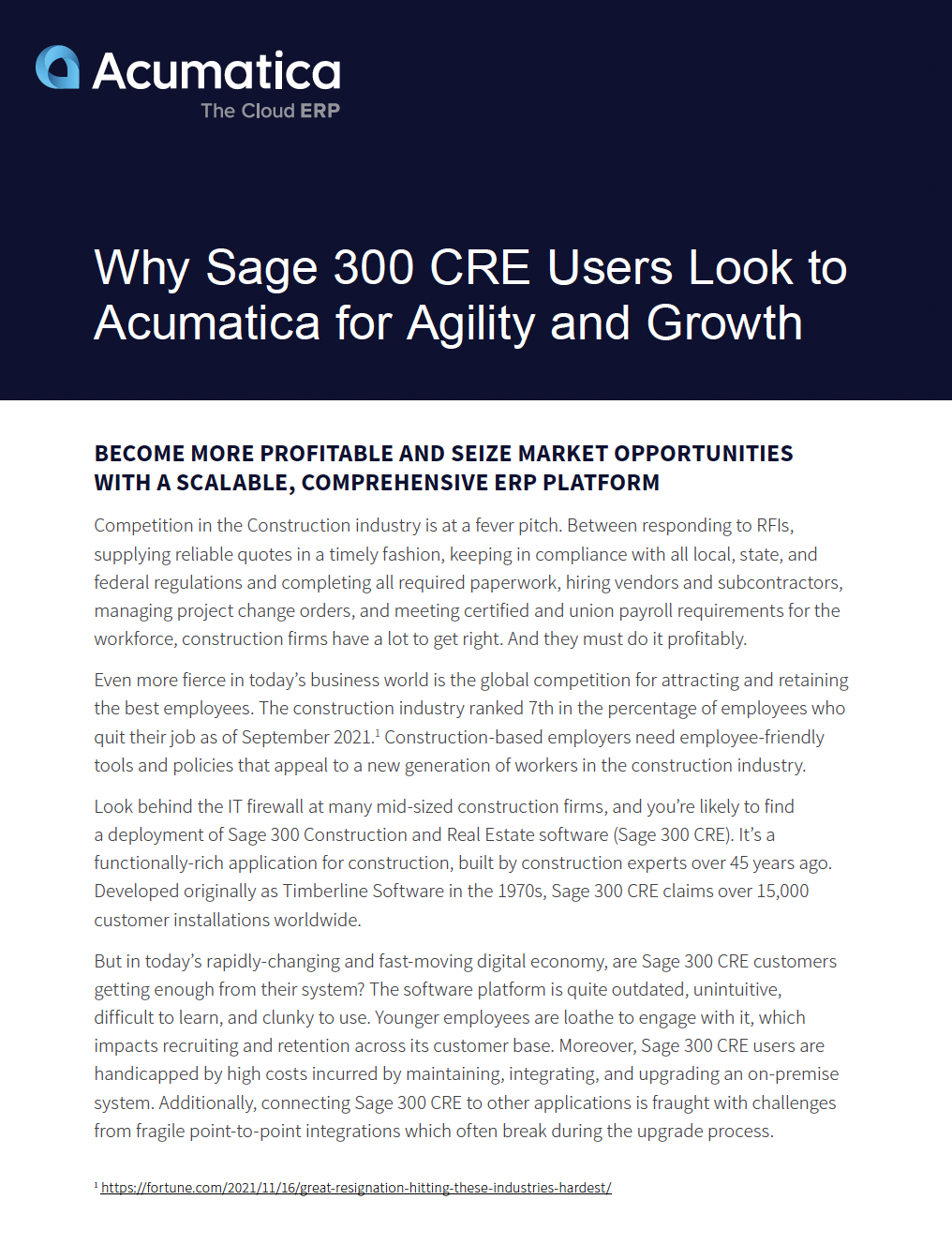 Why Sage 300 CRE Uswers Look to Acumatica for Growth Download